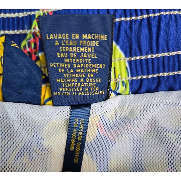 Polo Ralph Lauren Men Blue Floral Tropical Swim Trunks Shorts Size XLT - Picture 10 of 12